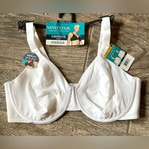 New Vanity Fair Minimizer Bra White Radiant Collection Size 40C